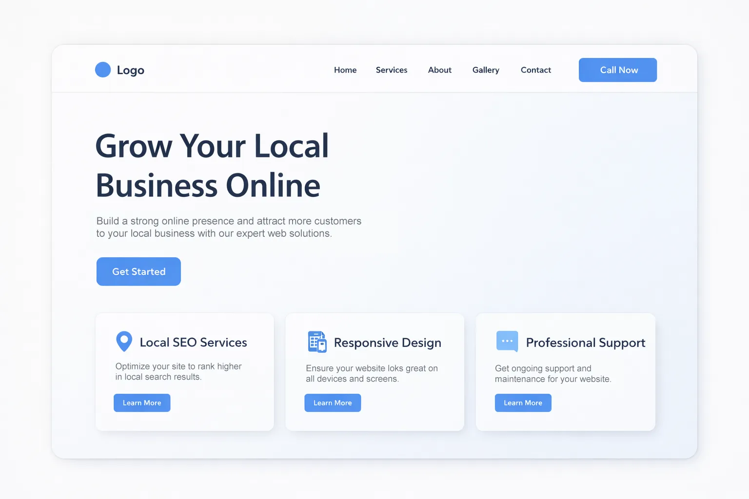 Custom website design preview